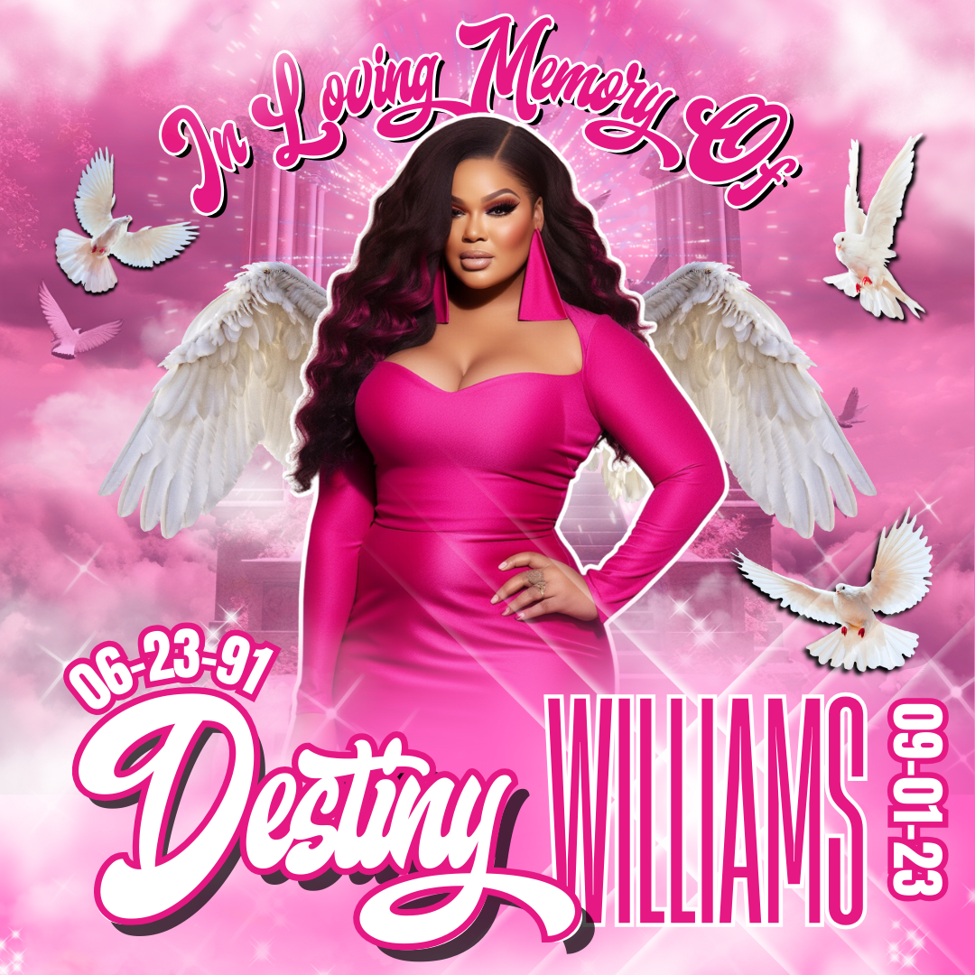 Single Pink Memorial editable Design