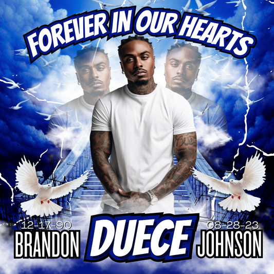 Blue Editable Memorial Design